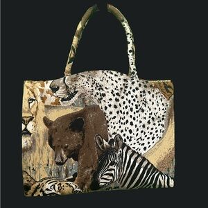 🐻🐅🐘Vintage Safari Tote Bag🐘🐅🐻